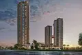 Wohnkomplex High-rise residence with a panoramic view, swimming pools and a conference room, 720 meters from the sea, Izmir, Turkey