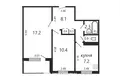 Wohnung 2 zimmer 47 m² Minsk, Belarus