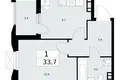 Wohnung 1 zimmer 34 m² Kommunarka, Russland
