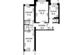 Appartement 3 chambres 71 m² Minsk, Bélarus