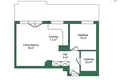 2 room apartment 48 m² in Warsaw, Poland