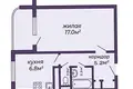1 room apartment 35 m² Minsk, Belarus
