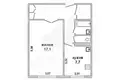 1 room apartment 37 m² Muchaviecki sielski Saviet, Belarus