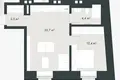 2 room apartment 42 m² Riga, Latvia
