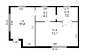 Maison 1 chambre 56 m² Radaskovicki sielski Saviet, Bélarus