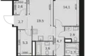 Квартира 3 комнаты 87 м² Москва, Россия