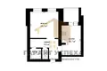 1 room apartment 52 m² Muchaviecki sielski Saviet, Belarus