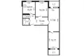 3 room apartment 62 m² Minsk, Belarus