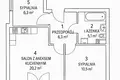 3 room apartment 52 m² Warsaw, Poland
