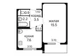Apartamento 1 habitación 30 m² Minsk, Belarús