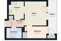 Appartement 2 chambres 37 m² Varsovie, Pologne