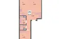 Appartement 2 chambres 66 m² Minsk, Bélarus