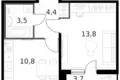 Wohnung 1 zimmer 34 m² Moskau, Russland