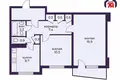 2 room apartment 48 m² Sluck, Belarus