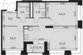 Квартира 3 комнаты 65 м² Москва, Россия