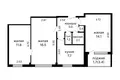 Квартира 3 комнаты 59 м² Минск, Беларусь