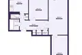 3 room apartment 61 m² Salihorsk, Belarus