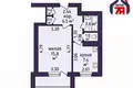 1 room apartment 36 m² Minsk, Belarus