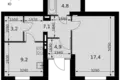 1 room apartment 45 m² Aprelevka, Russia