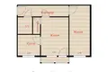 2 room apartment 46 m² Minsk, Belarus