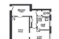 1 bedroom apartment 51 m² Zialiony Bor, Belarus