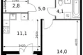 Mieszkanie 1 pokój 39 m² Leninsky District, Rosja