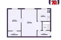 2 room apartment 45 m² Minsk, Belarus