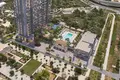 Residential complex New Hyde Residences with swimming pools and wellness centers close to the shopping mall, Dubai Hills, Dubai, UAE