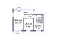 Apartamento 2 habitaciones 42 m² Baránavichi, Belarús
