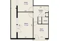 Квартира 2 комнаты 50 м² Минск, Беларусь