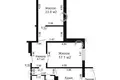 2 room apartment 68 m² Muchaviecki sielski Saviet, Belarus
