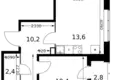 3 room apartment 71 m² Leninsky District, Russia