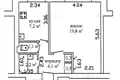 Appartement 1 chambre 35 m² Muchaviecki sielski Saviet, Bélarus