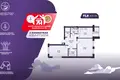 2 room apartment 72 m² Minsk, Belarus