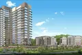 Wohnkomplex New residence with a swimming pool and green areas close to a highway, Istanbul, Turkey