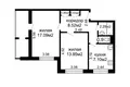 Квартира 2 комнаты 51 м² Минск, Беларусь