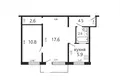 Wohnung 2 zimmer 44 m² Minsk, Belarus