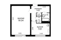 Квартира 1 комната 35 м² Минск, Беларусь