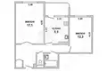 Appartement 2 chambres 54 m² Muchaviecki sielski Saviet, Bélarus
