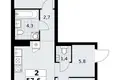 Mieszkanie 2 pokoi 58 m² Troick, Rosja