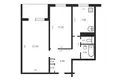 Wohnung 2 zimmer 46 m² Minsk, Belarus