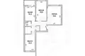 Appartement 3 chambres 74 m² Muchaviecki sielski Saviet, Bélarus