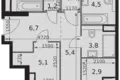 3 room apartment 101 m² Moscow, Russia