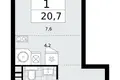 Appartement 1 chambre 21 m² Kommunarka, Russie