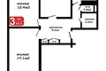 3 room apartment 63 m² Minsk, Belarus