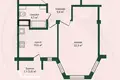 1 room apartment 49 m² Minsk, Belarus