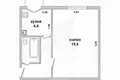 Квартира 1 комната 31 м² Мухавецкий сельский Совет, Беларусь