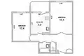 Wohnung 2 zimmer 54 m² Muchaviecki sielski Saviet, Belarus