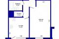 Квартира 1 комната 41 м² Минск, Беларусь