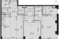 2 room apartment 79 m² Moscow, Russia
